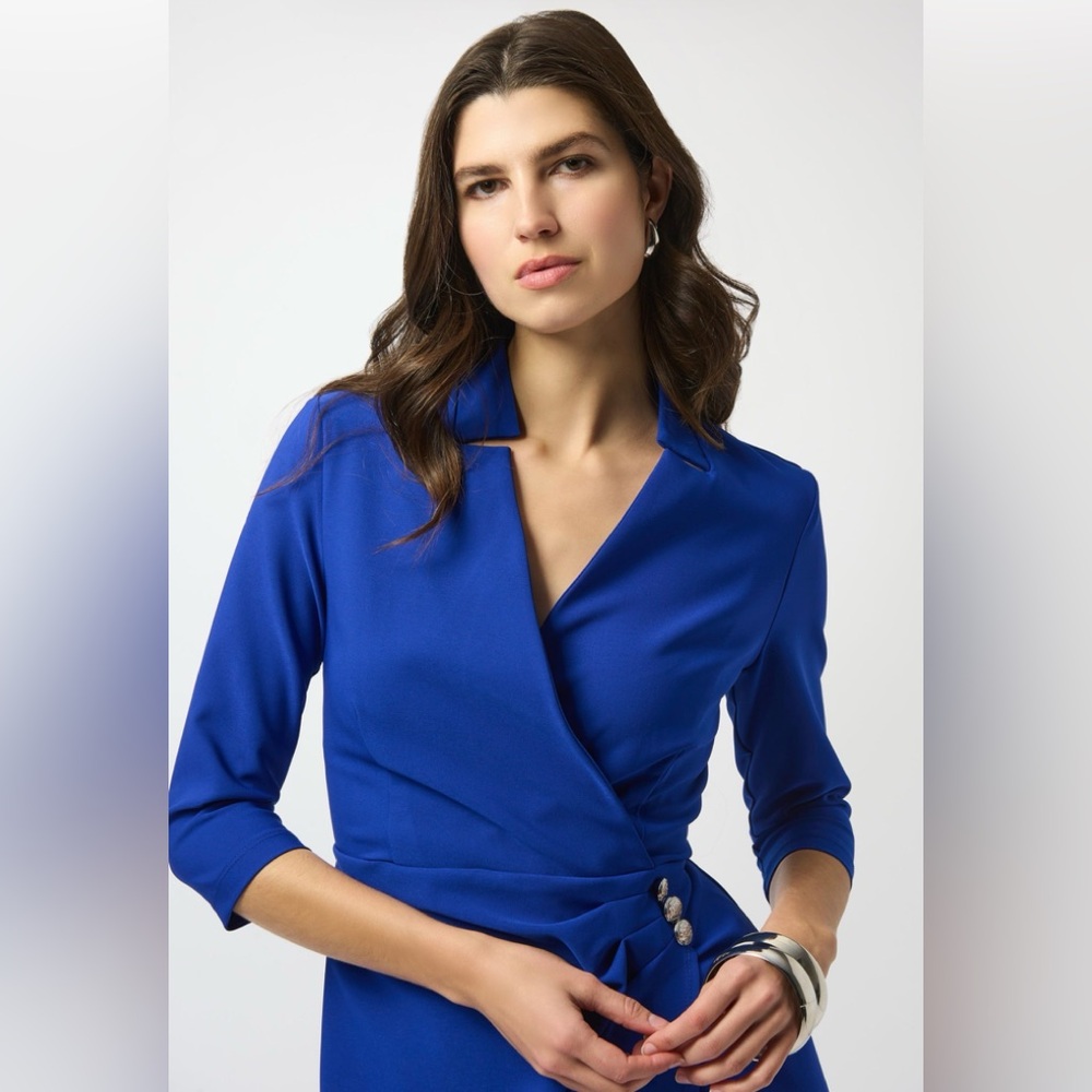 NWT Joseph Ribkoff Royal Sapphire Size 10 Sheath Dress - Picture 2 of 4